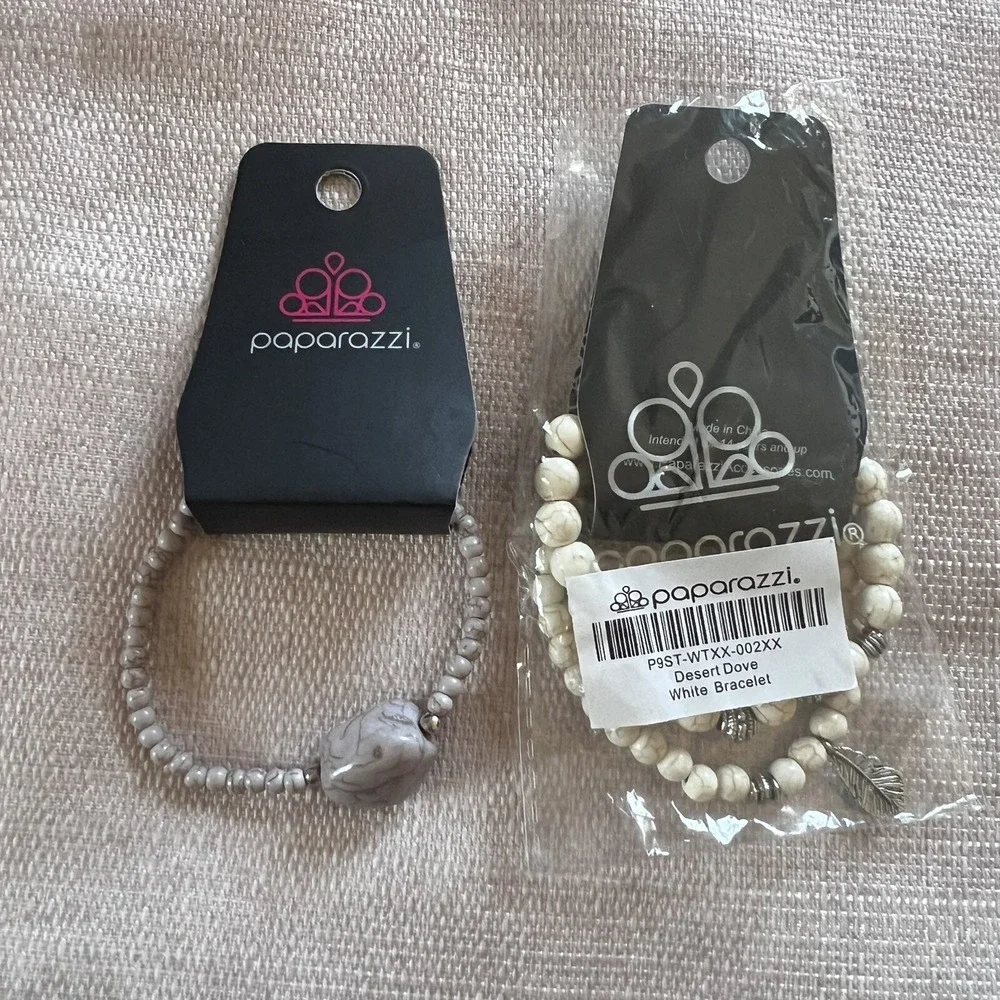 Lot of 2 PAPARAZZI Beaded Stretch Bracelets Multicolor‎